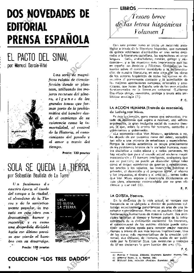 BLANCO Y NEGRO MADRID 31-08-1968 página 8