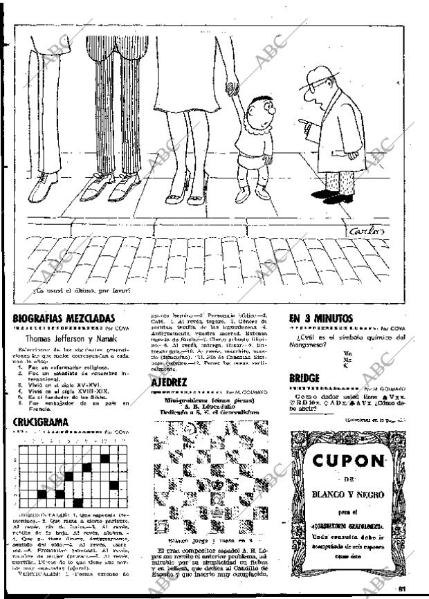 BLANCO Y NEGRO MADRID 31-08-1968 página 81