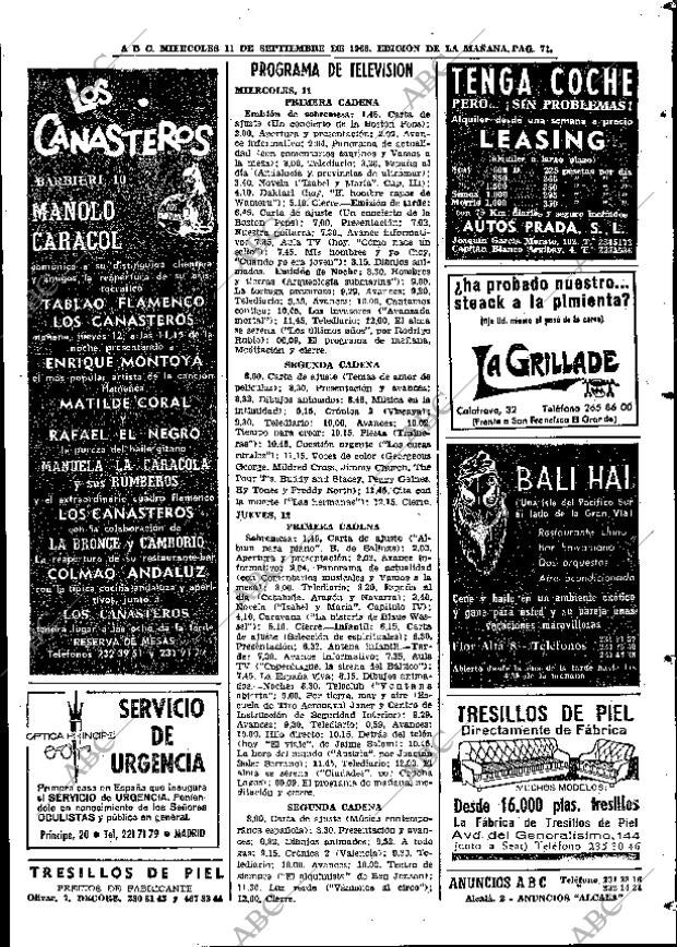 ABC MADRID 11-09-1968 página 69