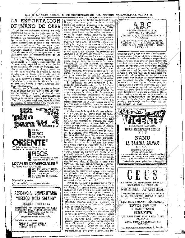 ABC SEVILLA 14-09-1968 página 40