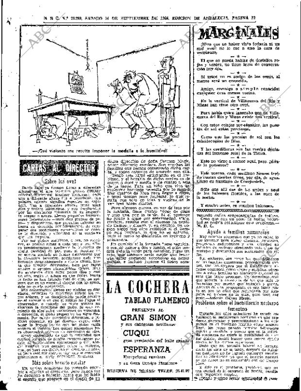 ABC SEVILLA 14-09-1968 página 57