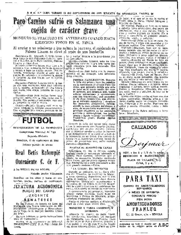 ABC SEVILLA 14-09-1968 página 68