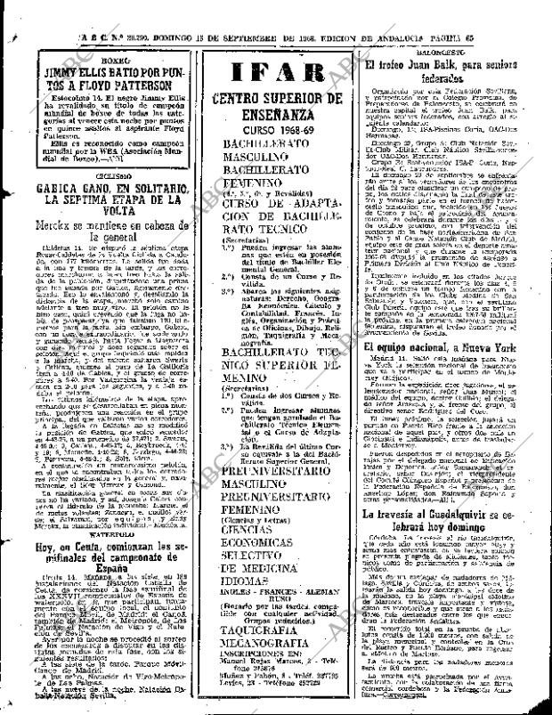 ABC SEVILLA 15-09-1968 página 63