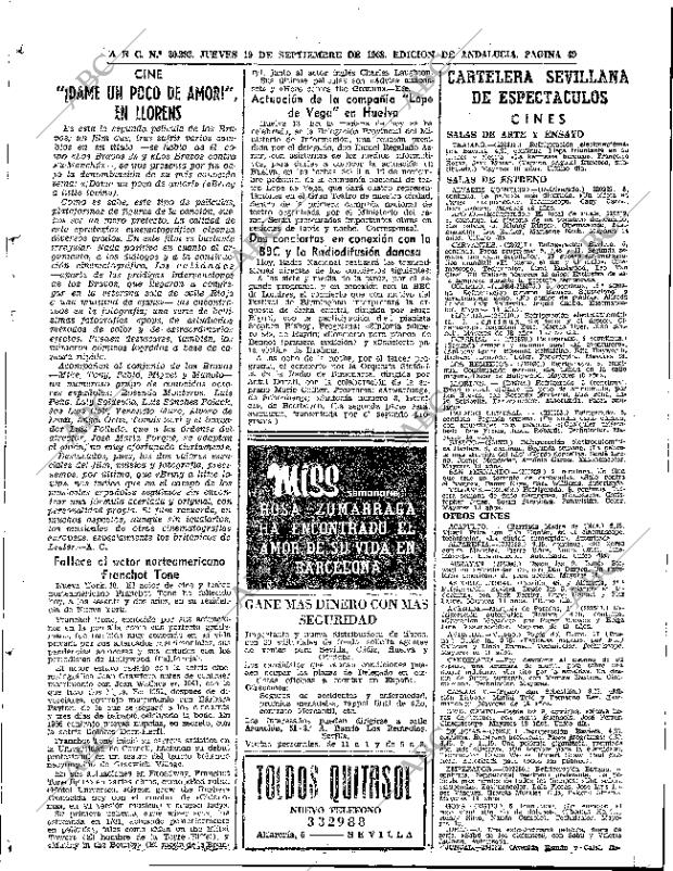 ABC SEVILLA 19-09-1968 página 49