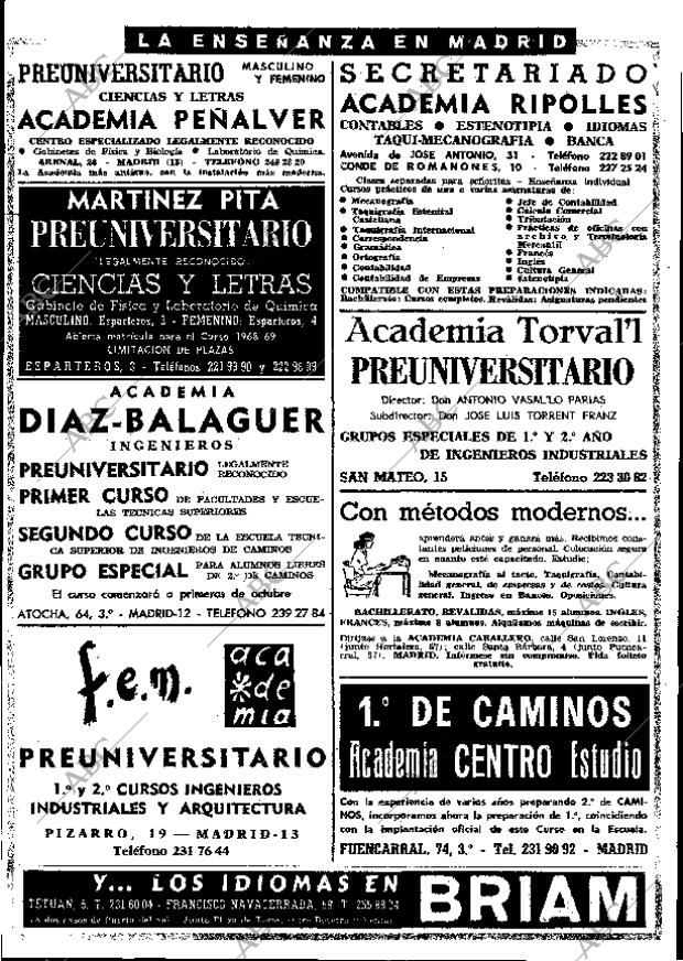 ABC MADRID 20-09-1968 página 18