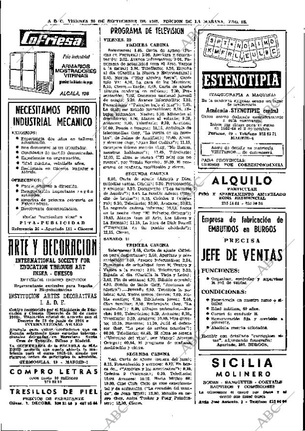 ABC MADRID 20-09-1968 página 82