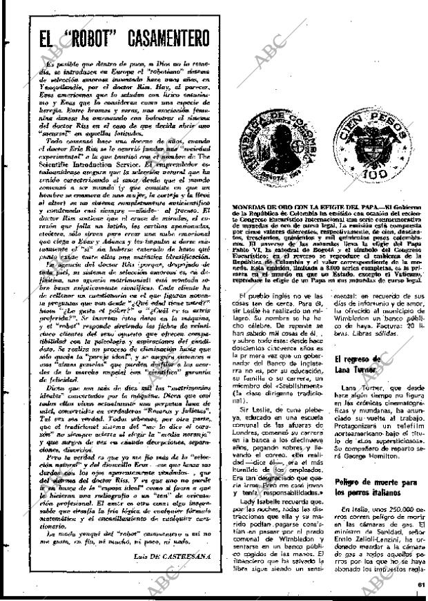 BLANCO Y NEGRO MADRID 21-09-1968 página 61