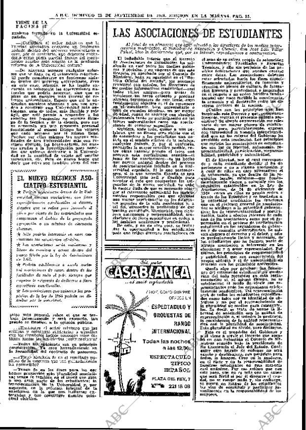 ABC MADRID 22-09-1968 página 25