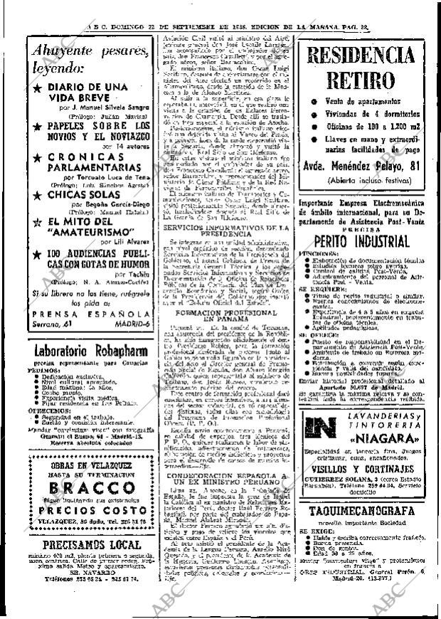 ABC MADRID 22-09-1968 página 28