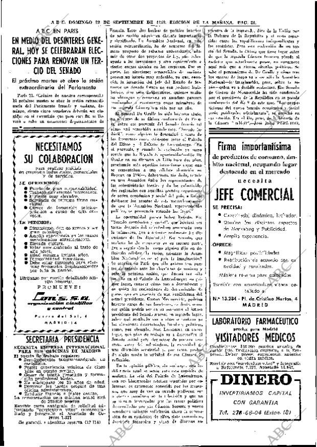 ABC MADRID 22-09-1968 página 30