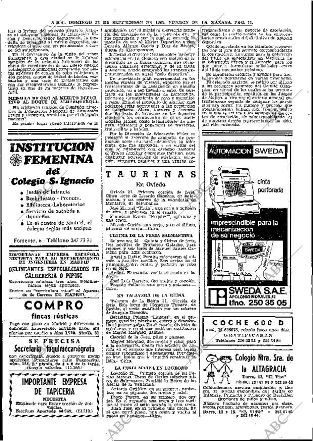 ABC MADRID 22-09-1968 página 70