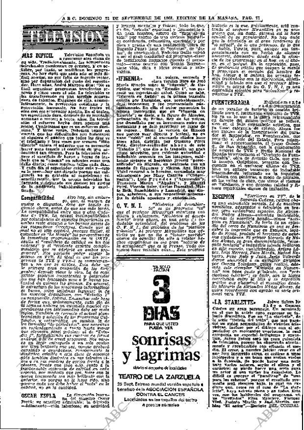 ABC MADRID 22-09-1968 página 71