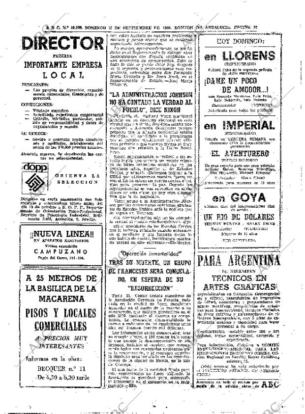 ABC SEVILLA 22-09-1968 página 20