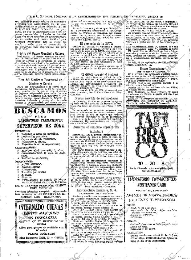 ABC SEVILLA 22-09-1968 página 28