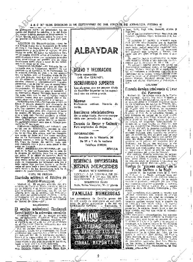 ABC SEVILLA 22-09-1968 página 46