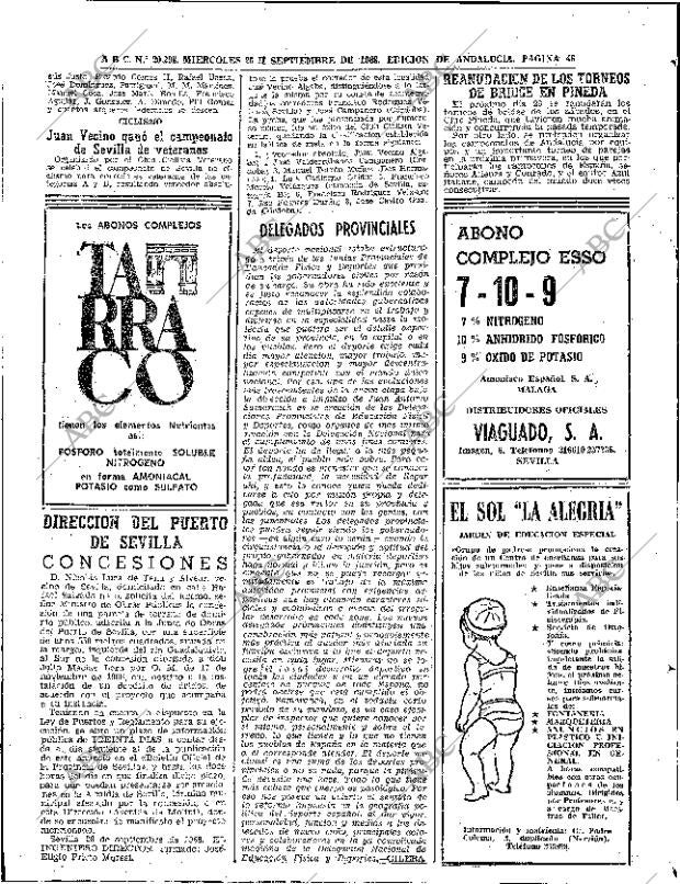 ABC SEVILLA 25-09-1968 página 46