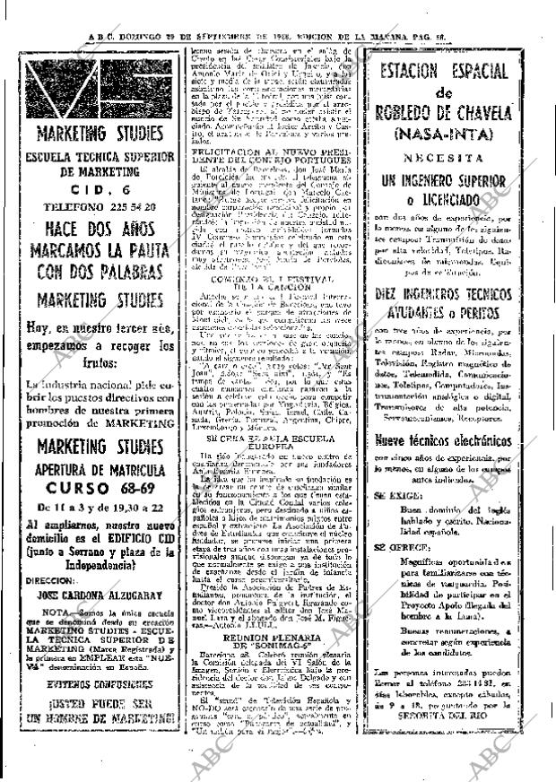 ABC MADRID 29-09-1968 página 56