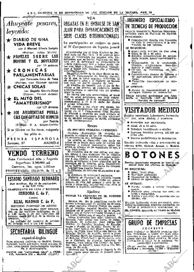ABC MADRID 29-09-1968 página 78