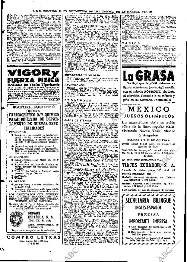 ABC MADRID 29-09-1968 página 88