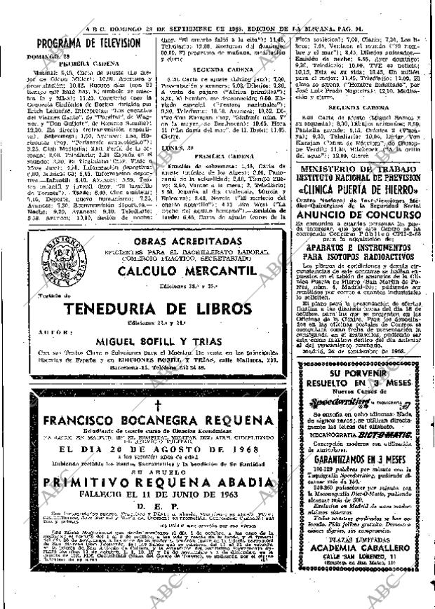 ABC MADRID 29-09-1968 página 91