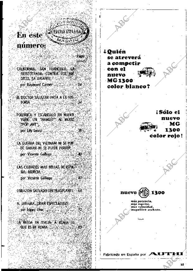 BLANCO Y NEGRO MADRID 05-10-1968 página 33