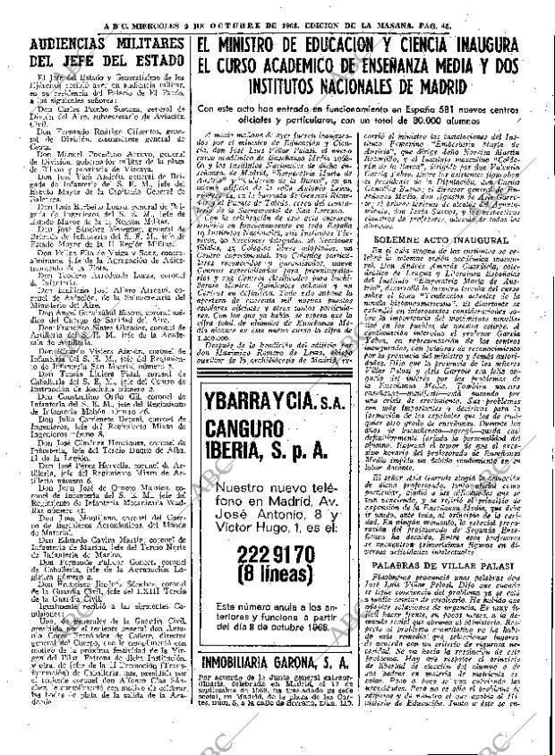 ABC MADRID 09-10-1968 página 43