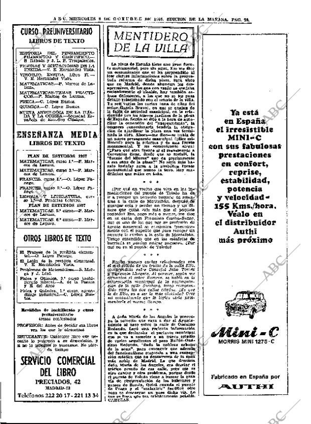 ABC MADRID 09-10-1968 página 70