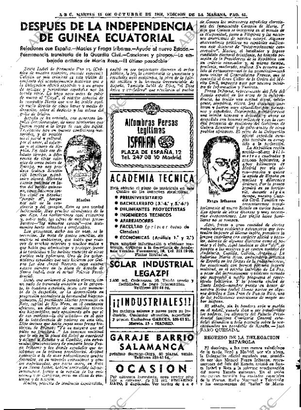 ABC MADRID 15-10-1968 página 43