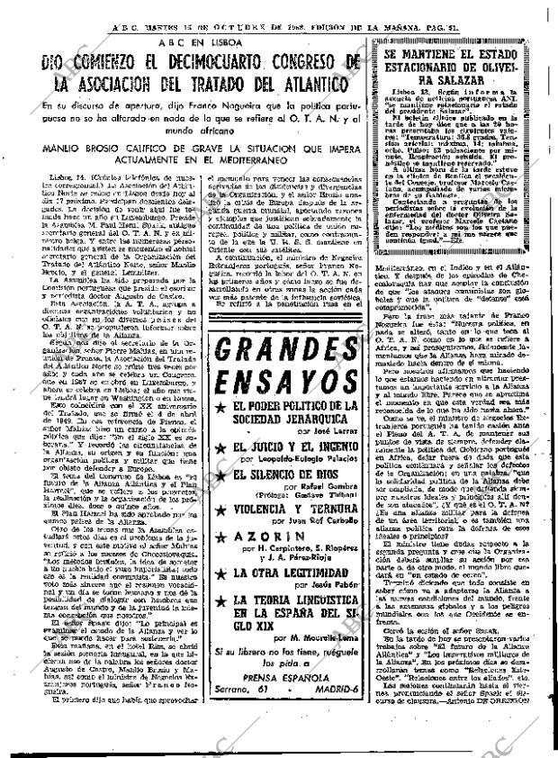 ABC MADRID 15-10-1968 página 51