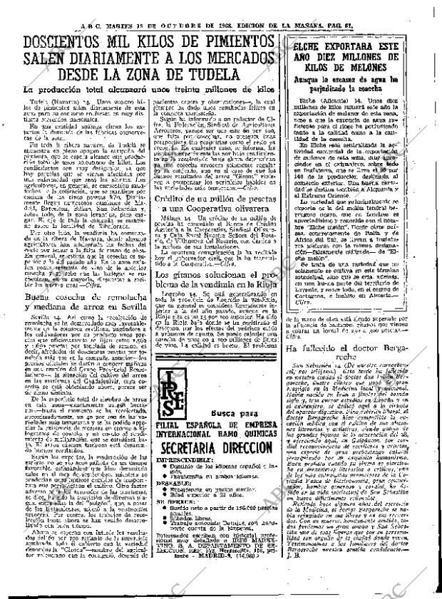ABC MADRID 15-10-1968 página 61