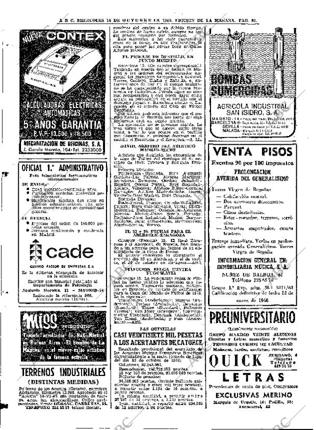 ABC MADRID 16-10-1968 página 92