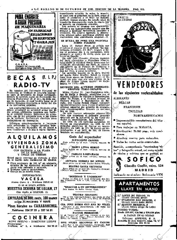 ABC MADRID 19-10-1968 página 119
