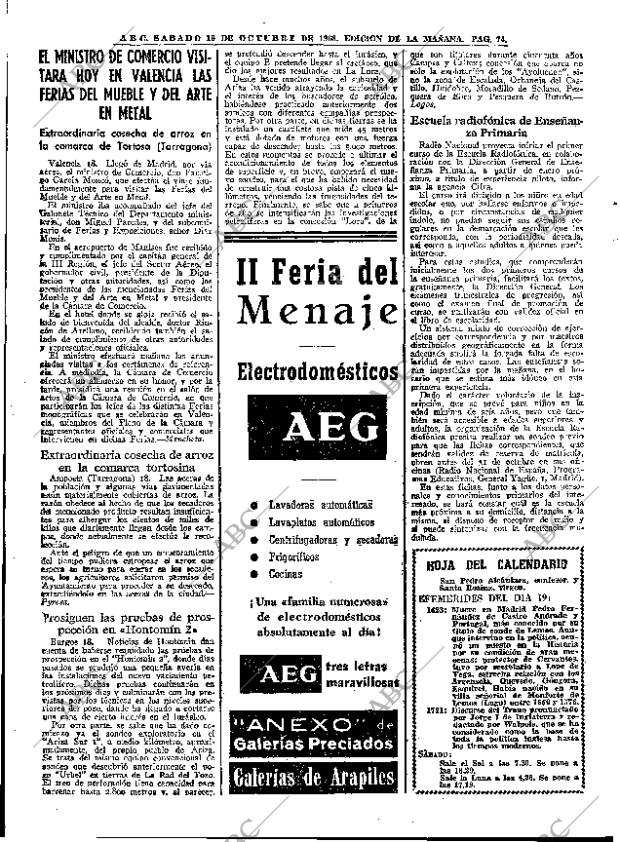 ABC MADRID 19-10-1968 página 74