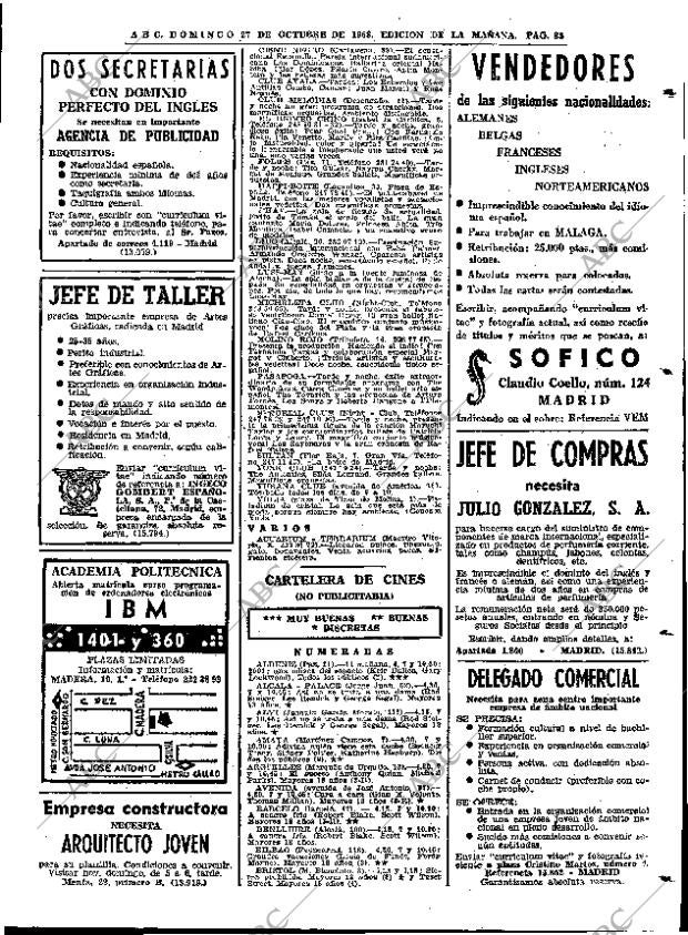 ABC MADRID 27-10-1968 página 85