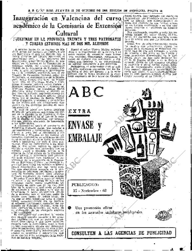 ABC SEVILLA 31-10-1968 página 49