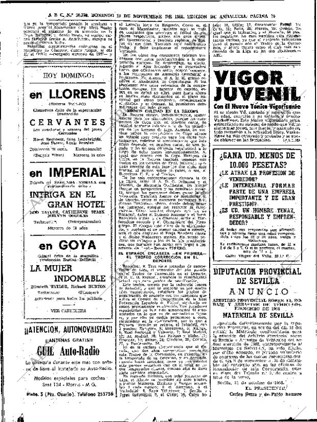 ABC SEVILLA 10-11-1968 página 70