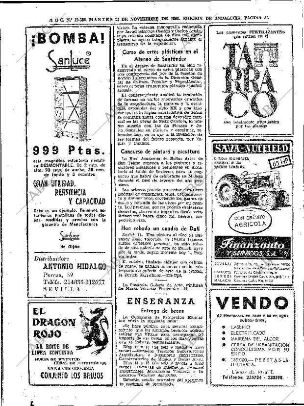 ABC SEVILLA 12-11-1968 página 50