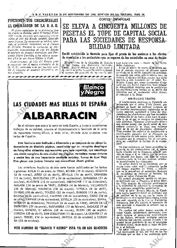 ABC MADRID 15-11-1968 página 61