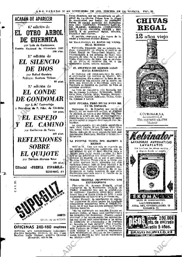 ABC MADRID 16-11-1968 página 108