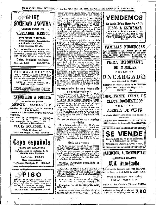 ABC SEVILLA 17-11-1968 página 56