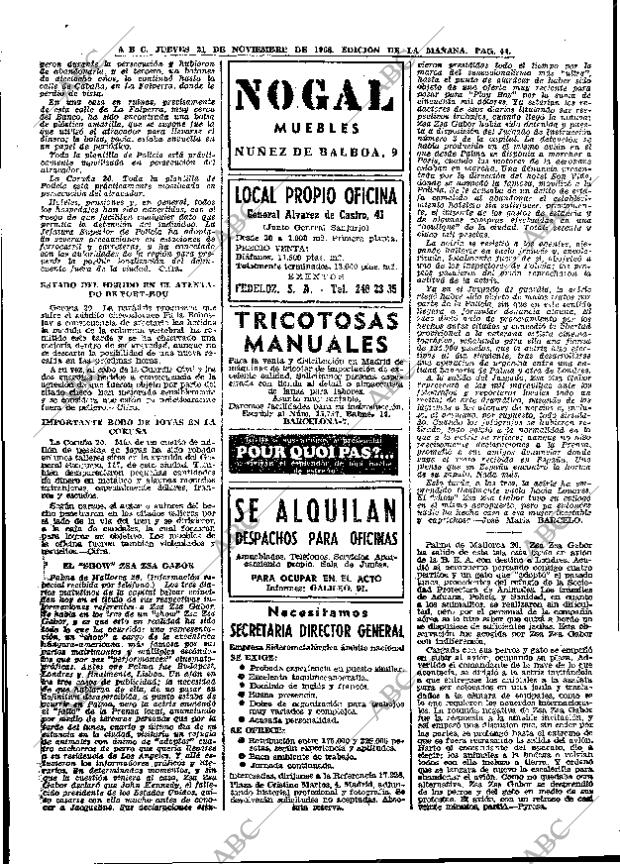 ABC MADRID 21-11-1968 página 66