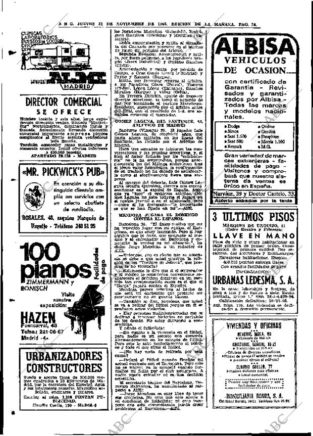ABC MADRID 21-11-1968 página 98