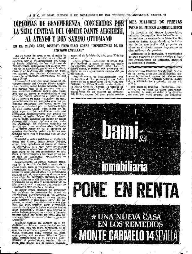 ABC SEVILLA 21-11-1968 página 73