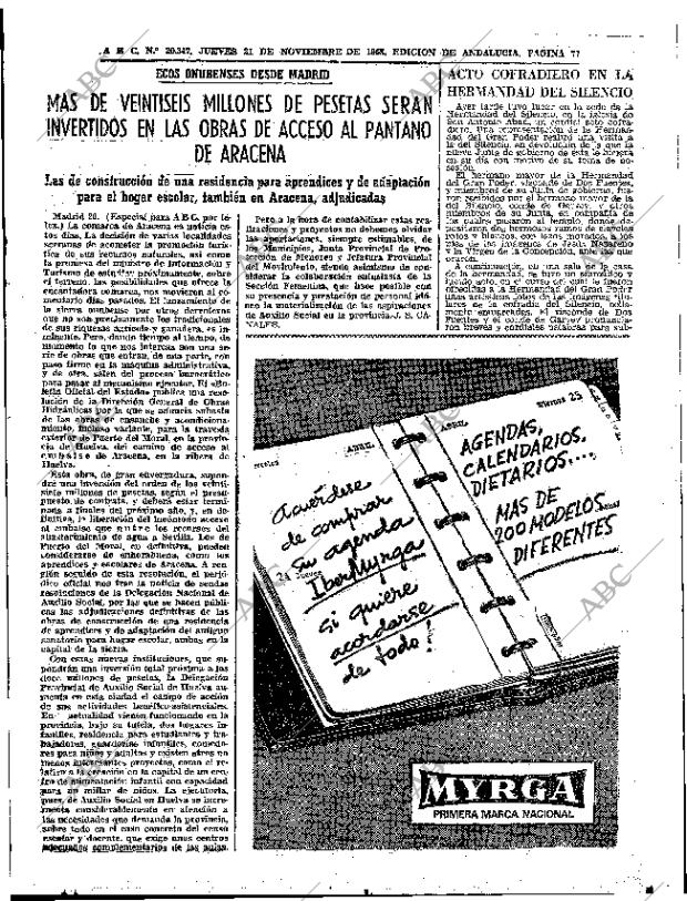 ABC SEVILLA 21-11-1968 página 77