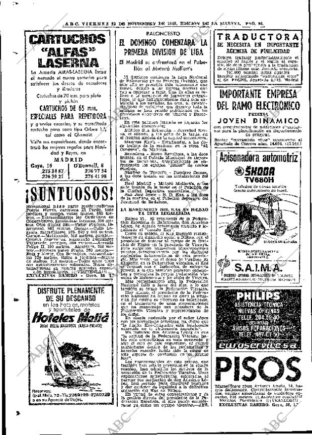 ABC MADRID 22-11-1968 página 106