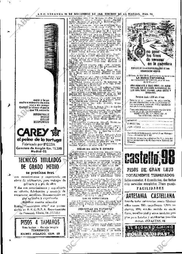 ABC MADRID 22-11-1968 página 116