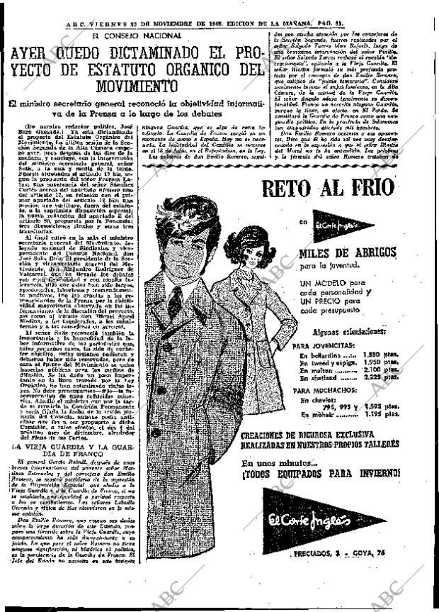 ABC MADRID 22-11-1968 página 57
