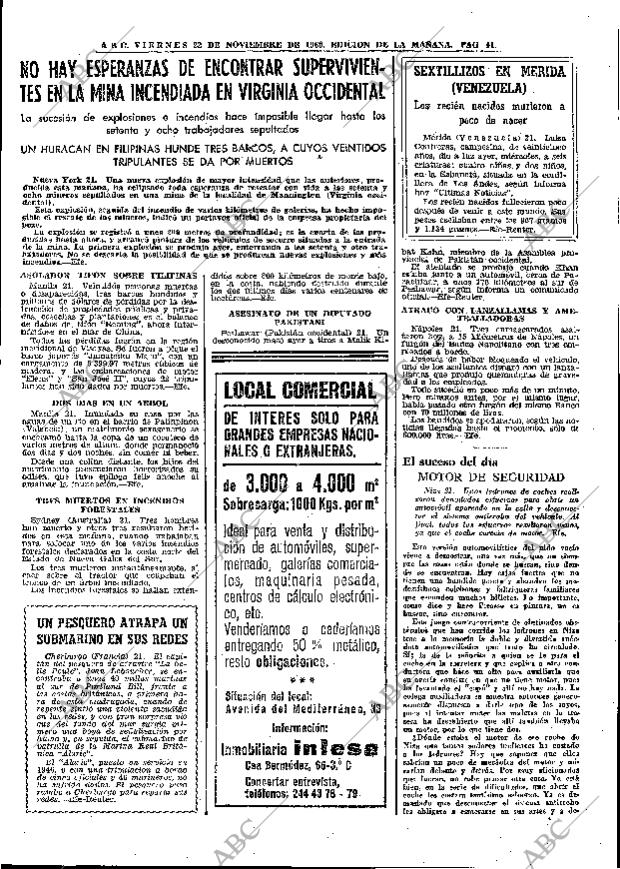 ABC MADRID 22-11-1968 página 63