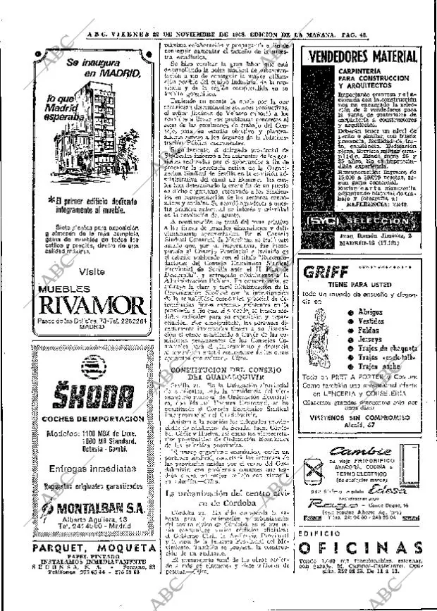 ABC MADRID 22-11-1968 página 68