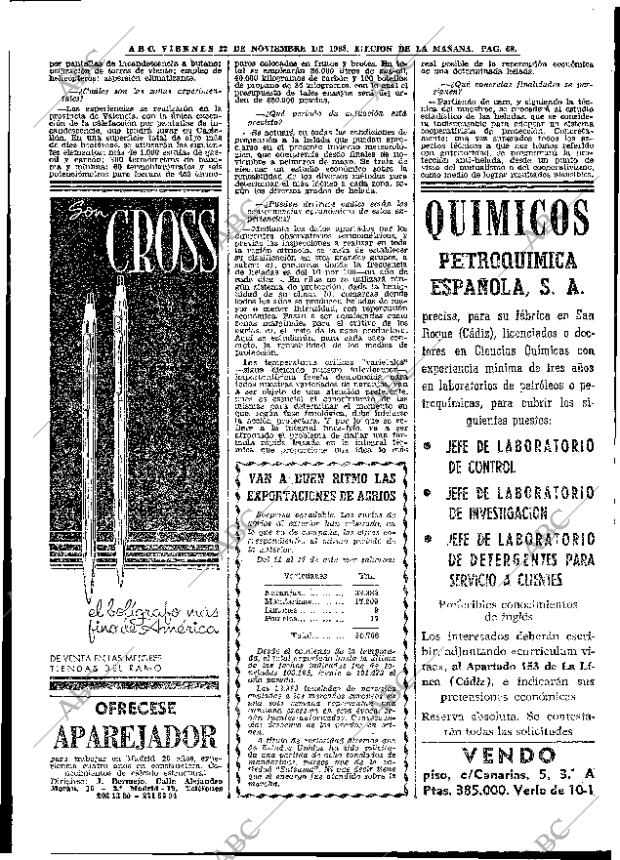 ABC MADRID 22-11-1968 página 90
